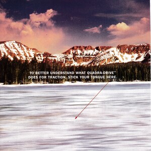 Publicité originale pour le Jeep Grand Cherokee Quadra Drive 2000