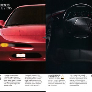 1993 Ford Probe GT-Interior Car Of The Year-Original 2 Page Magazine Ad image 1