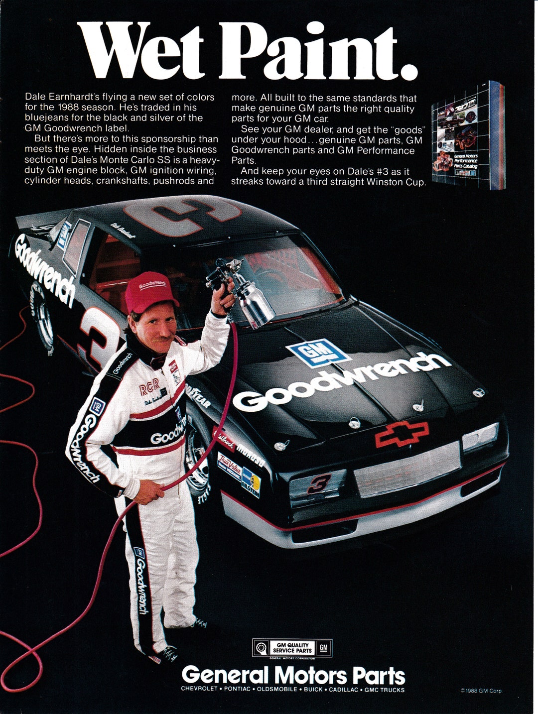 1988 Chevrolet Dale Earnhardt Monte Carlo SS Nascar-original Magazine
