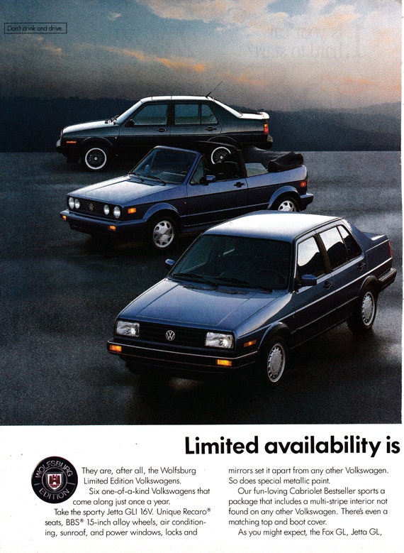 1989 VW Wolfsburg Limited Editions 6 Models Pictured