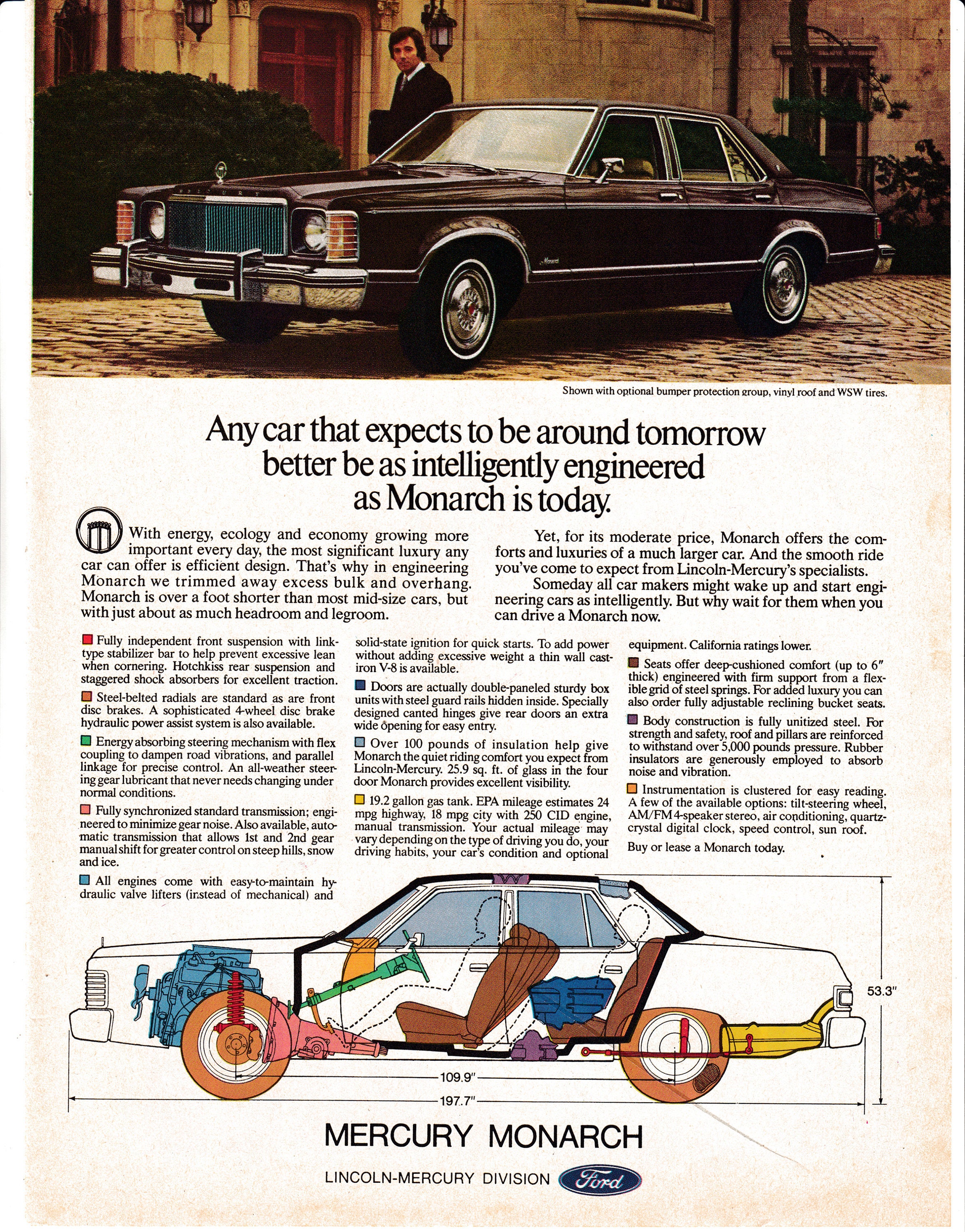 1976 Mercury Monarch-engineered for Tomorrow Today-original - Etsy Canada