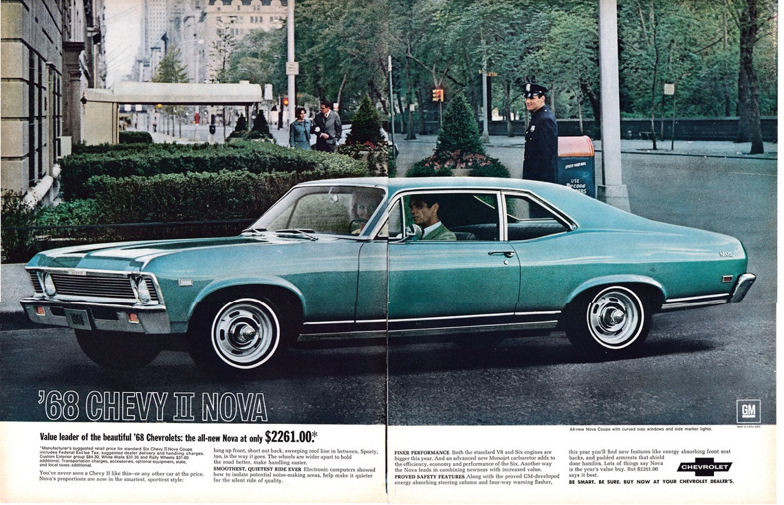 1968 Chevrolet II Nova Coupe-Cost 2261 Original 2 Page 13.5  image 1