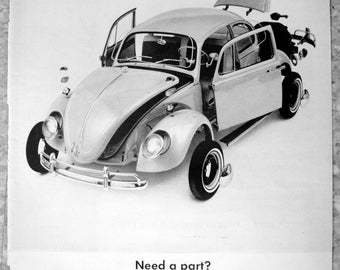 1966 VW Beetle-Bug-Need A Part They Don't Change Original 13.5 * 10.5 Magazine Ad