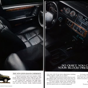 1995 Jeep Grand Cherokee Hear Blood Pressure Drop Original 2 Page Magazine Annonce