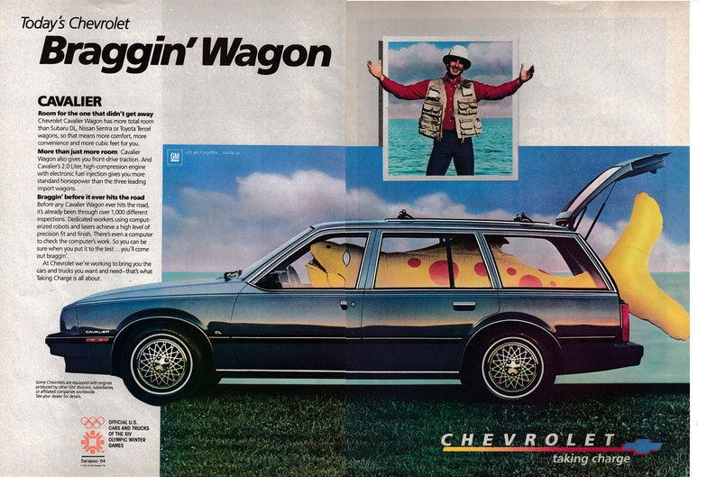 1984 Chevrolet Cavalier Station Wagon 2 Liter Original 2 Page | Etsy