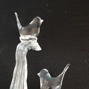 Handmade Vintage Crystal Birds Figurine