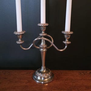 イアンセ シルバーメッキ 3連燭台