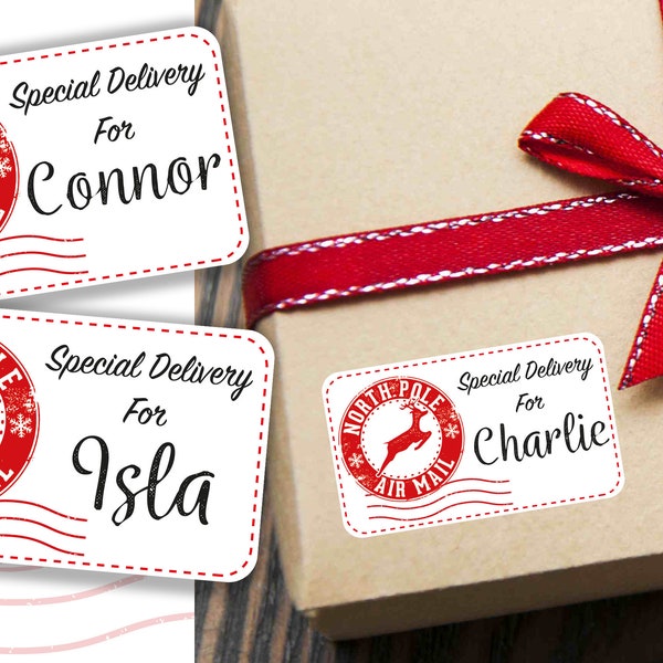 Christmas Present Personalised Labels Etsy