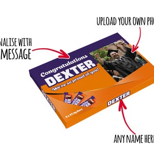 Coffret cadeau personnalisé à deux étages - Téléchargement de photos - N'importe quel message - N'importe quel nom - Idéal pour la fête des pères - Saint-Valentin - Anniversaire