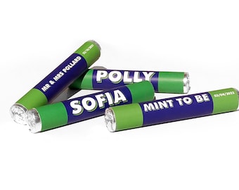 Personalised Polo Mints Sweets - Wedding Favours - Place Name Settings - Stocking Filler - Birthday Gift - Mint To Be - Polos