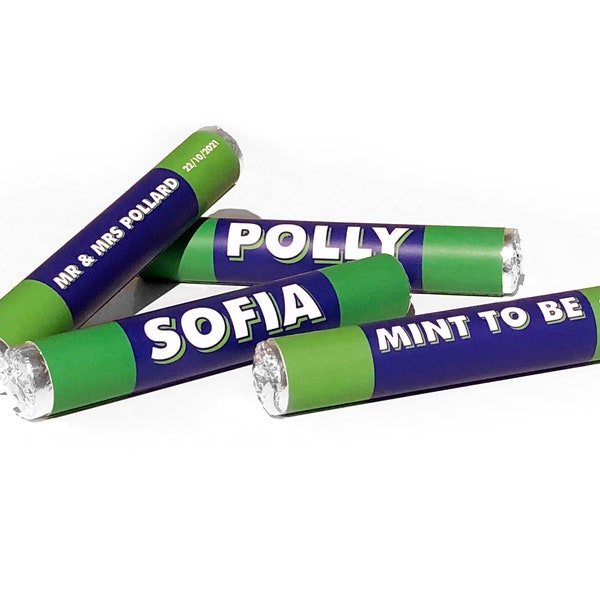Personalised Polo Mints Sweets - Wedding Favours - Place Name Settings - Stocking Filler - Birthday Gift - Mint To Be - Polos