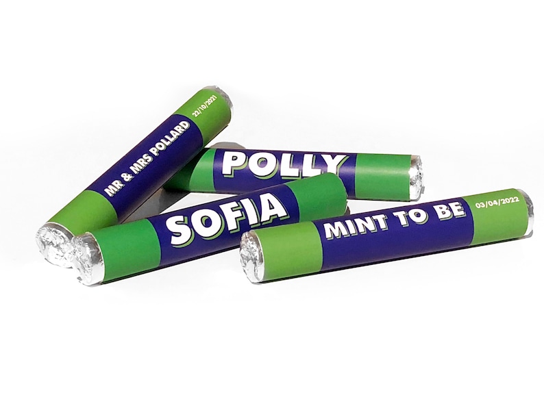 Personalised Polo Mints Sweets Wedding Favours Place Name Settings Stocking Filler Birthday Gift Mint To Be Polos image 1