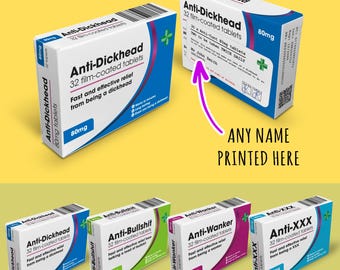 Personalised Anti-Cunt Prank Pill Box: Rude - Joke Gift