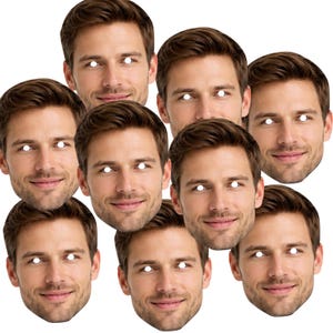 Personliga fotomasker - Färdiga att bära - Till möhippa - Svensexa - Födelsedagsfest - Maskeradkläder - Specialtryckta