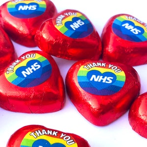 Thank You NHS - Chocolate Hearts - Free Uk delivery