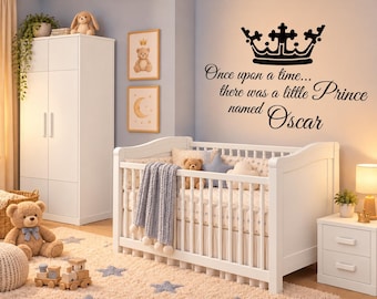 Once Upon A Time There Was A Little Prince - Boys Name Vinyl Decal