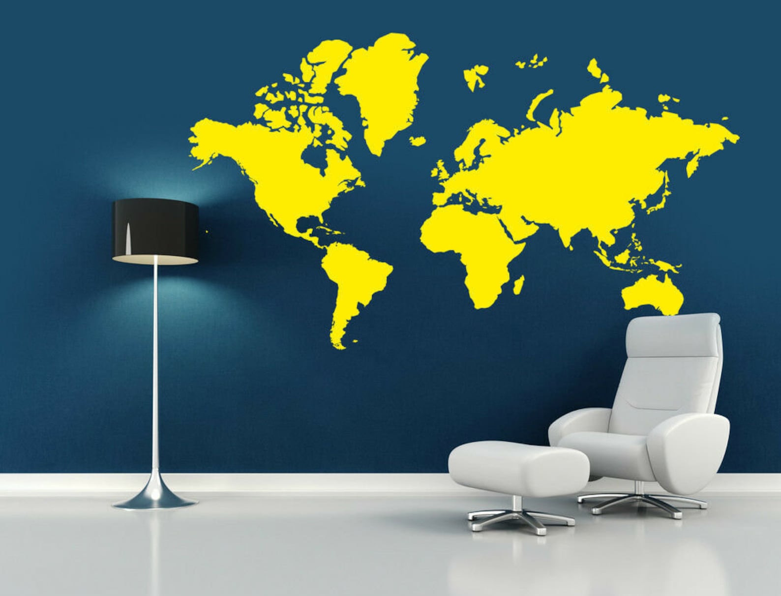 HUGE World Map Vinyl Wall Art Sticker Decal Available in 24 Etsy UK