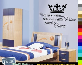 Once Upon A Time There Was A Little Prince - Boys Name Vinyl Decal