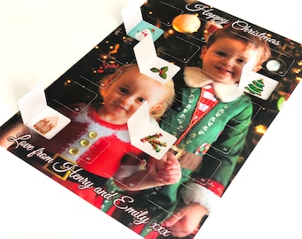 Personalised Advent Calendar - Your Own Photo and Christmas Message! Personalized to order!