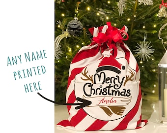 Personalised Christmas Sack Customised with any Name - Luxury Quality