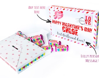 Personalised Valentine's Day Love Hearts Candy Gift Box