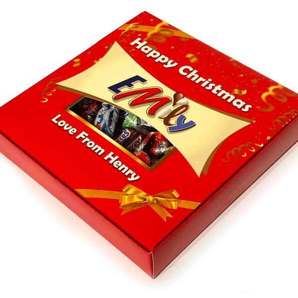 Personalised Celebrations Chocolates Box - Any Message - Any Occasion - Ideal Christmas gift or Birthday  - Teacher End of Term present!