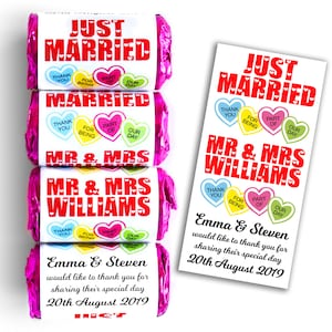 Personalised Love Heart Sweets - Wedding Favours