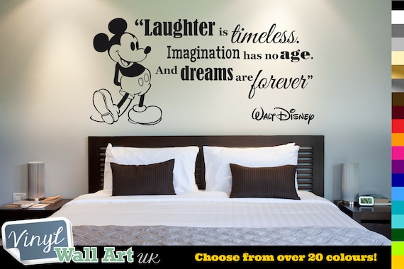 Terminologie Christian succes Gelach is tijdloos Walt Disney Quote Mickey Mouse Vinyl Wall | Etsy