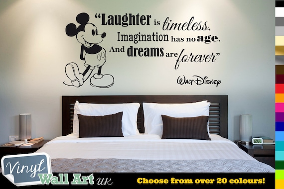 Le Rire Est Intemporel Walt Disney Citation Mickey Mouse Etsy France