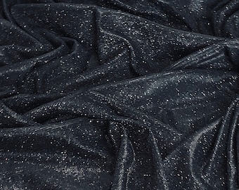 Tecido Lurex Preto Glitter 58'' PREÇO POR METRO