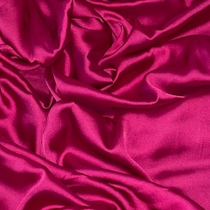 Hot Pink Charmeuse Satin Fabric 58&#39;&#39; PRICE PER METER