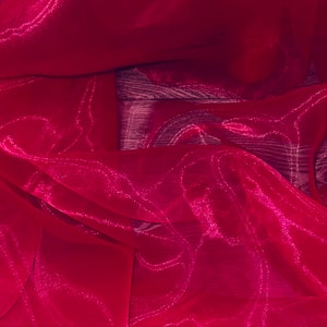 Hot Pink Organza Fabric 58&#39;&#39; PRICE PER METER