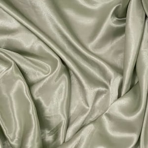 Pale Green Crepe Back Satin Fabric 58&#39;&#39; PRICE PER METER