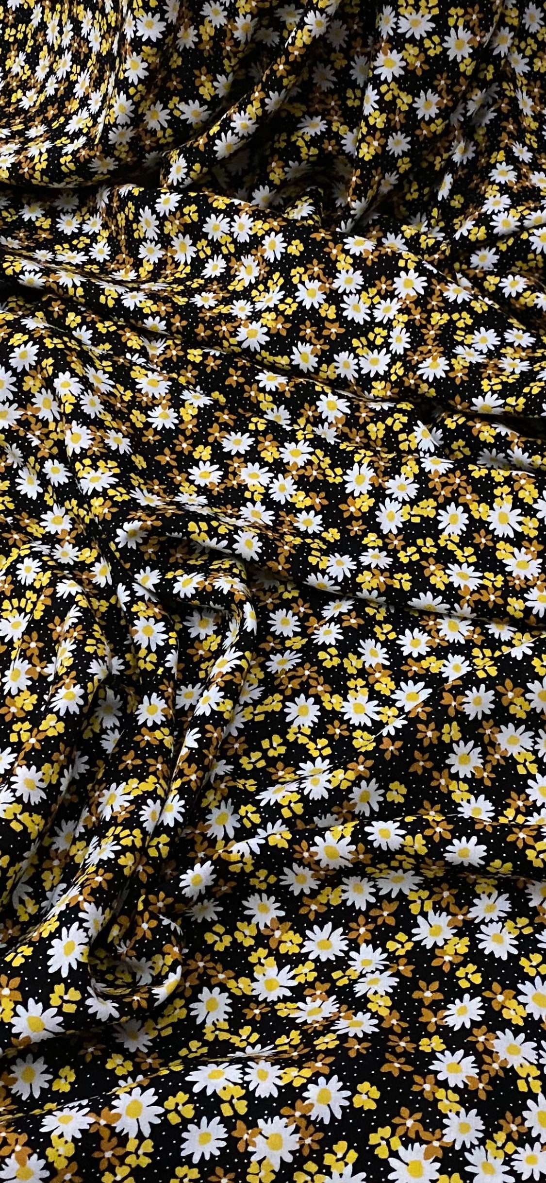 Black Multicoloured Floral Viscose Fabric 58'' PRICE PER METER