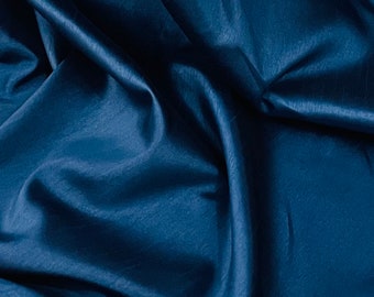 Royal Blue Shantung Faux Silk Fabric 58'' PRICE PER METER
