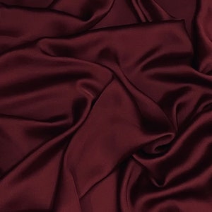 Wine Red Charmeuse Satin Fabric 58'' PRICE PER METER