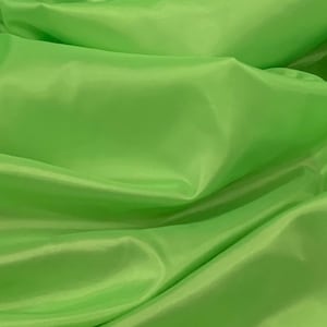 Lime Green Habotai Silk Lining Fabric 45’’ PRICE PER METER