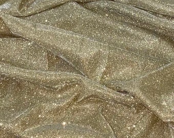 Gold Glitter Lurex Fabric 58&#39;&#39; PRICE PER METER
