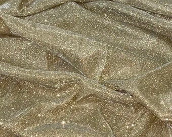 Gold Glitter Lurex Fabric 58'' PRICE PER METER