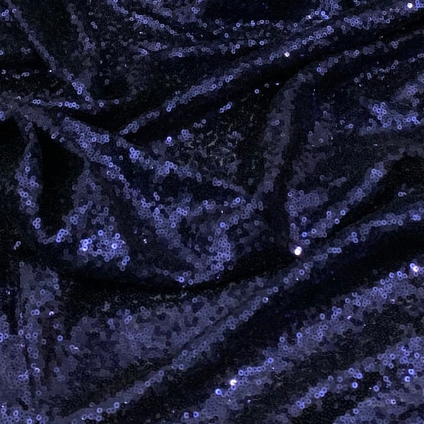 Navy Sequin Fabric Etsy