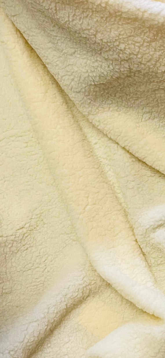 Luxury Faux Sherpa Fur Fabric 58-Ivory