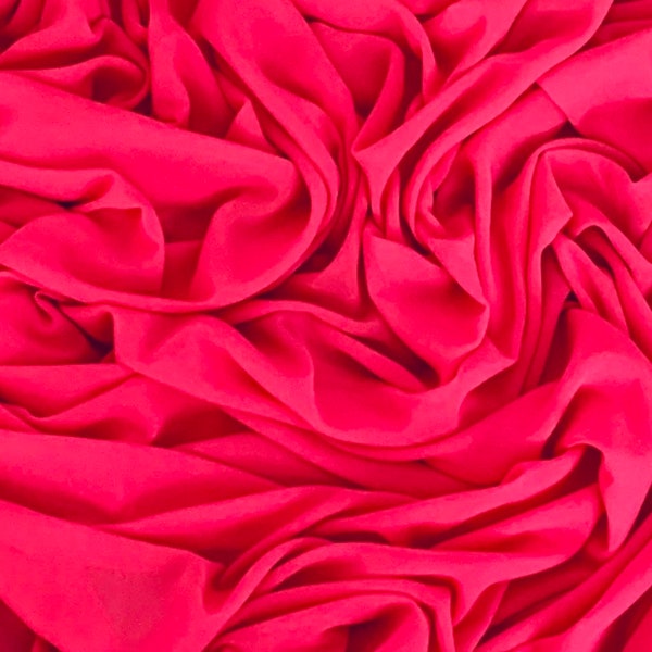 Hot Pink Crepe Georgette Fabric 58'' PRICE PER METER