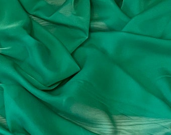 画材 Green gold chiffon 1M TEAL GREEN / GOLD SHIMMER DRESS CHIFFON FABRIC 58