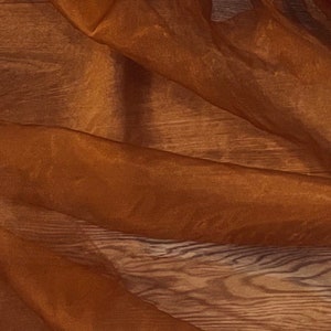 Burnt Orange Organza Fabric 58'' PRICE PER METER