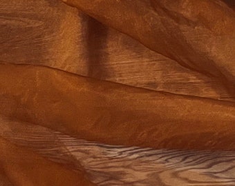 Burnt Orange Organza Fabric 58'' PRICE PER METER