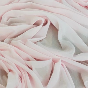 Baby Pink Crepe Georgette Fabric 58&#39;&#39; PRICE PER METER