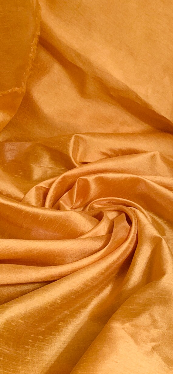 Sun Gold Polyester Raw Silk Fabric 45'' PRICE PER - Etsy UK