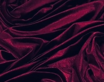 Tela de terciopelo rojo vino 58'' PRECIO POR METRO
