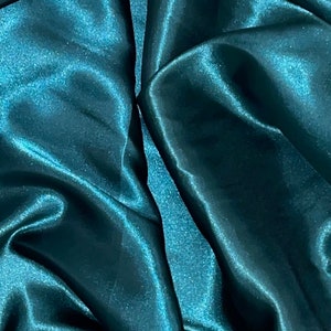 Teal Green Crepe Back Satin Fabric 58&#39;&#39; PRICE PER METER