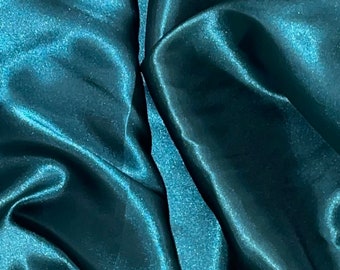 Teal Green Crepe Back Satin Fabric 58'' PRICE PER METER